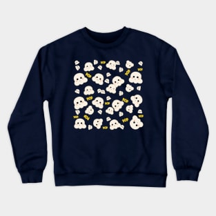 Cute Kawaii Popcorn Pattern Crewneck Sweatshirt